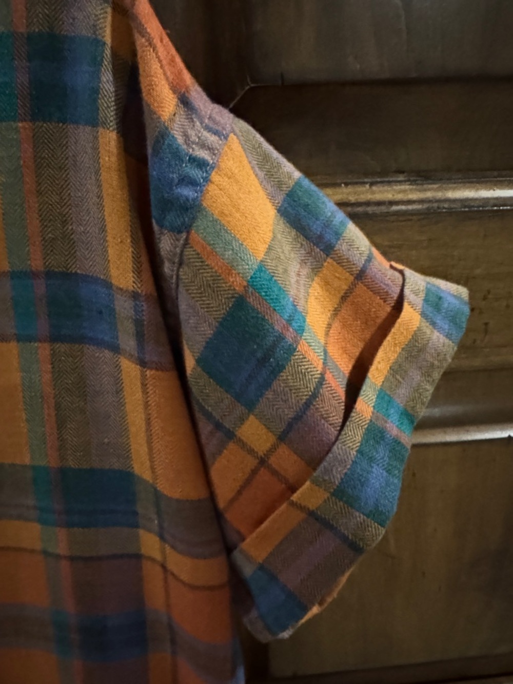NWOT Toad&Co Orange and Blue Plaid Shirt Dress - Small - Picture 4 of 7